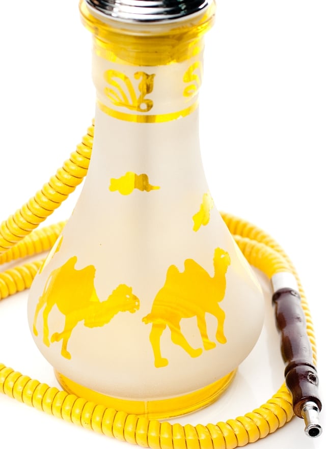 シーシャ(水タバコ)黄色【約51cm】 5 - ボトルの拡大です。※模様やペイントは商品により若干異なる場合がございます。