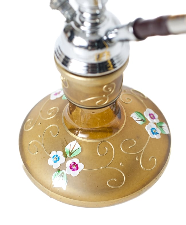 シーシャ(水タバコ)黄色【約43cm】 5 - ボトルの拡大です。模様やペイントは商品により若干異なる場合がございます。