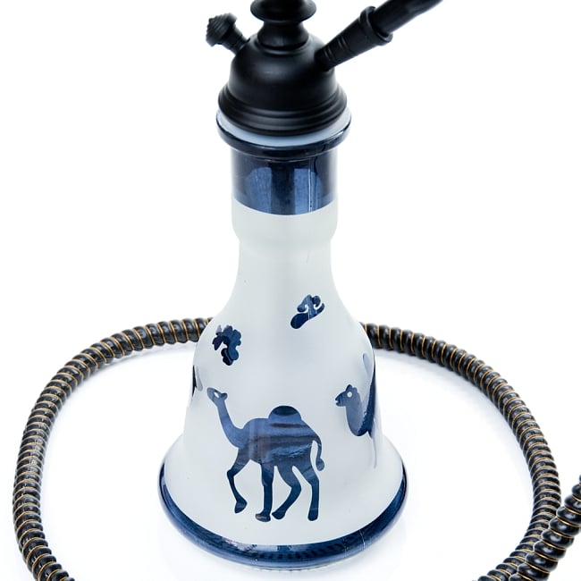 シーシャ(水タバコ)黒【約51cm】 5 - ガラスの拡大です。※海外製品の為、若干プリントの剥がれや小傷等がある場合がございます。