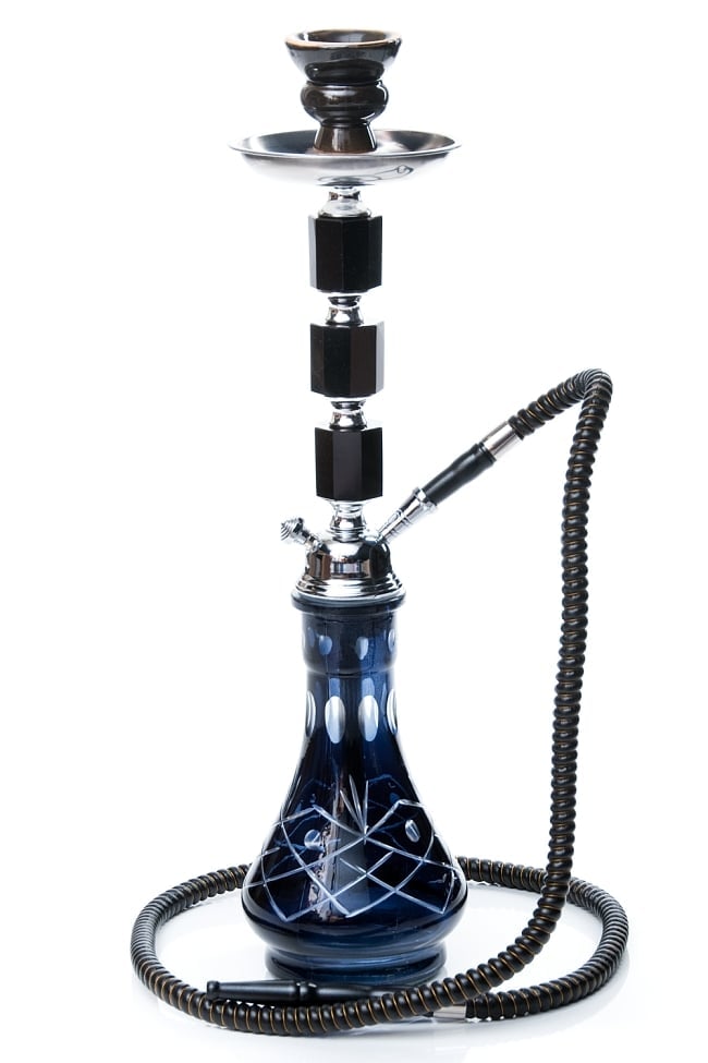 シーシャ(水タバコ)黒×濃紺【約50cm】の写真