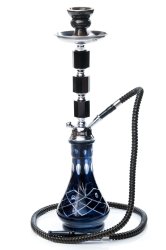 シーシャ(水タバコ)黒×濃紺【約50cm】の商品写真