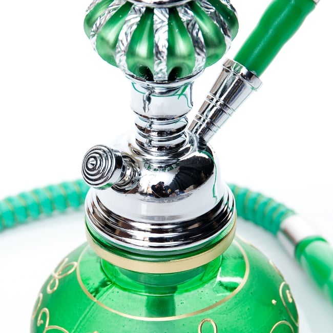 シーシャ(水タバコ)緑 【約29cm】 4 - ボトルとの付け根の拡大です