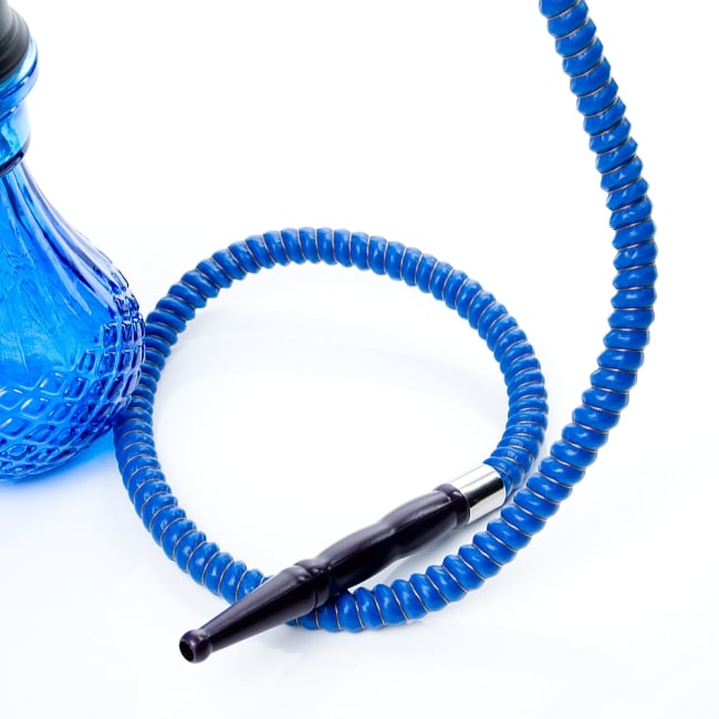 シーシャ（水タバコ）青 【約32cm】 6 - こちらがホースの吸引口になります。