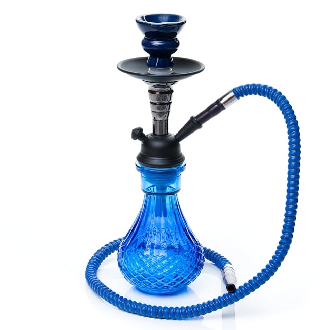 シーシャ（水タバコ）青 【約32cm】の写真シーシャ,水タバコ,水パイプ,水煙管,フッカー,ナルギレ,フレーバー,シーシャの炭