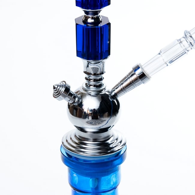 シーシャ（水タバコ）青 【約65cm】 4 - ボトルとの付け根の拡大です