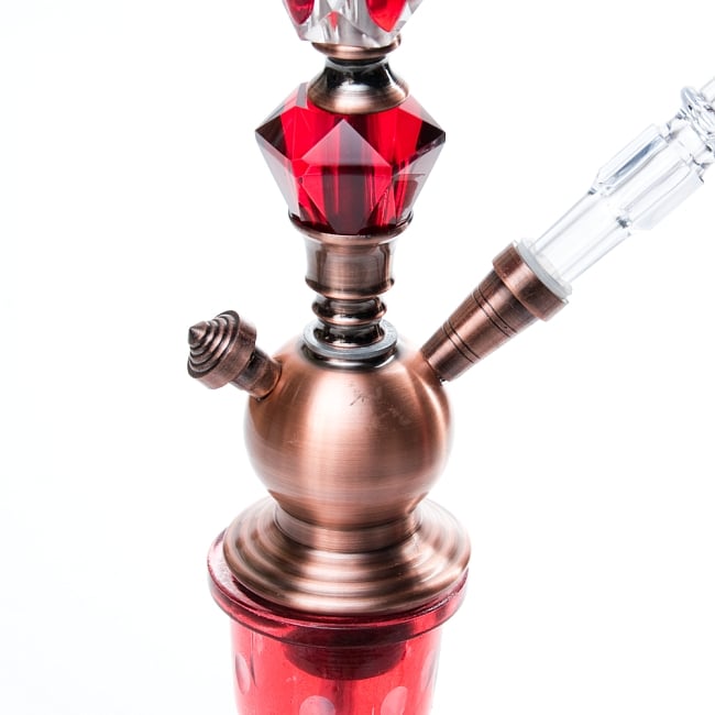 シーシャ(水タバコ)赤 【約65cm】 4 - ボトルとの付け根の拡大です