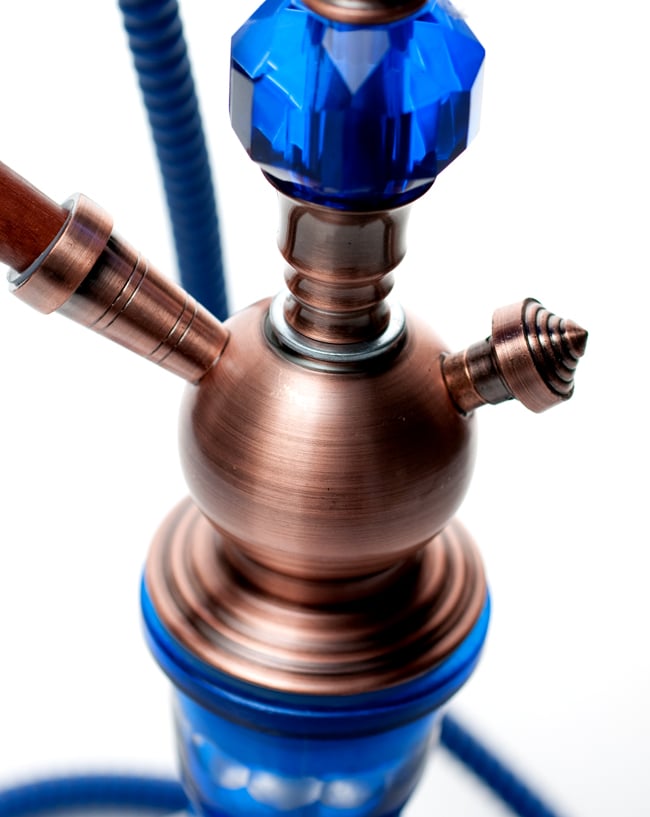 シーシャ(水タバコ)青 【約65cm】 4 - こちらがホースの接続部になります