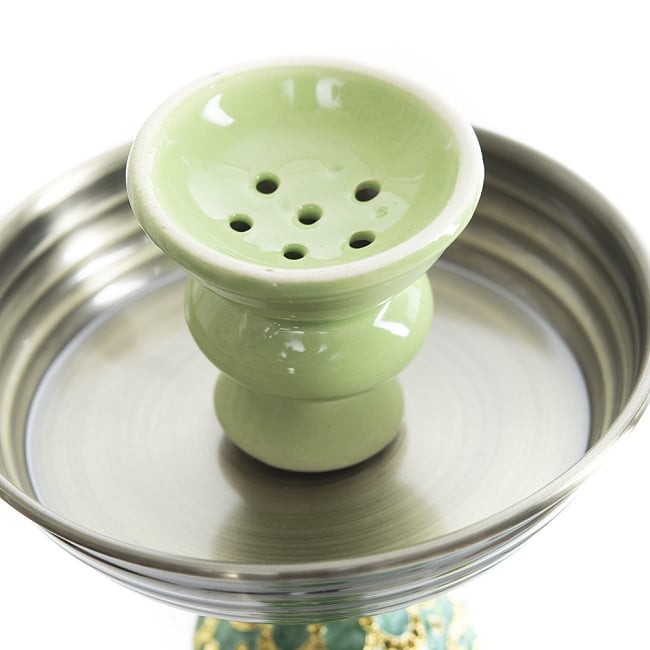 シーシャ(水タバコ) 緑 【約82cm】 2 - この部分に炭とフレーバーを置きます。