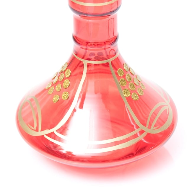 [インド品質]シーシャ(水タバコ)赤【約76cm】 6 - ガラスボトル部分になります。