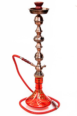 〔初めてのシーシャセット〕シーシャ(水タバコ)赤【約76cm】フレーバー、炭、アルミホイル、トング、説明書付き - サブ5