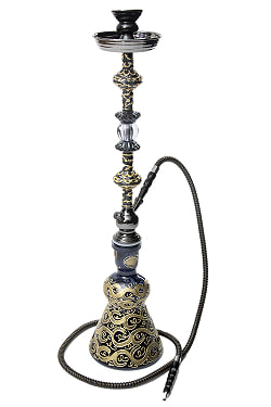 〔初めてのシーシャセット〕シーシャ(水タバコ) 黒 【約82cm】フレーバー、炭、アルミホイル、トング、説明書付き - サブ5