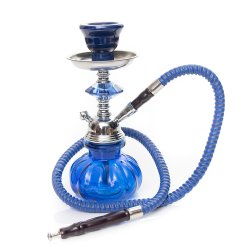 初めてのシーシャセット(水タバコ)青【約25cm】フレーバー、炭、アルミホイル、トング、説明書付き - サブ5