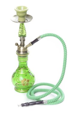 〔初めてのシーシャセット〕シーシャ（水タバコ）緑【約38.5cm】フレーバー、炭、アルミホイル、トング、説明書付き - サブ5