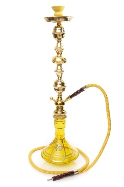 初めてのシーシャセット(水タバコ)黄【約76cm】フレーバー、炭、アルミホイル、トング、説明書付き - サブ5