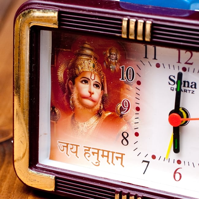 マントラ目覚まし時計 - ハヌマーン Jai・Hanuman 2 - 拡大写真です