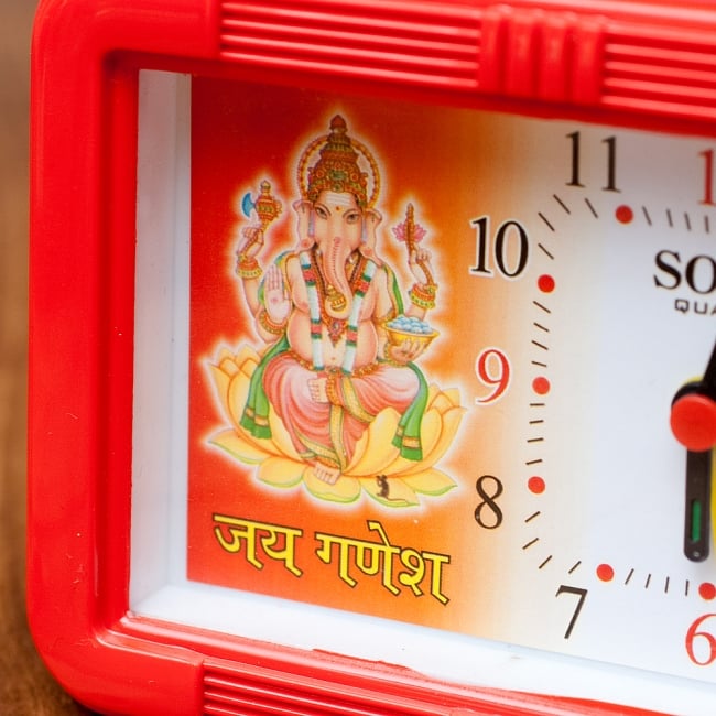 マントラ目覚まし時計 - ガネーシャ Jai・Ganesh 2 - 拡大写真です