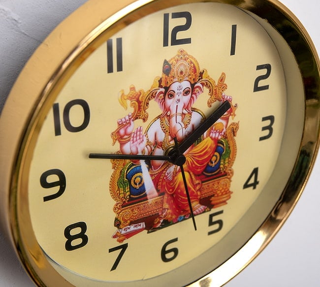 神様壁掛時計 - Ganesh -ガネーシャ【インド現地クオリティ】 4 - 斜めから撮影しました