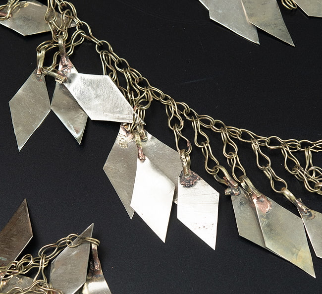 トルクメン チェーン - クチ族トライバルジュエリー 3 - アップにしてみました