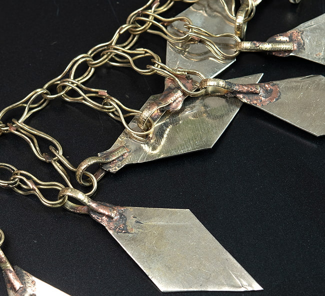 トルクメン チェーン - クチ族トライバルジュエリー 4 - アップにしてみました