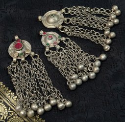 クチ族のアンティーク ペンダント - トライバルジュエリー【3個セット】