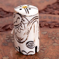 水牛の角で作ったゾウさんお香立て - クリーム - サブ4