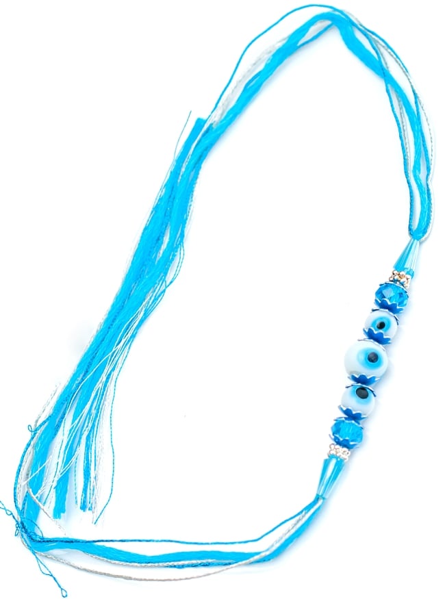 ナザール・ボンジュウのシンプル紐ブレスの写真ブレスレット,ネックレス,カヴァチ,お守り,おまもりブレスレット,ネックレス,お守り,おまもり,ナザールボンジュウ