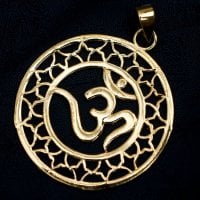 オーンのゴールドペンダントトップ-直径約3.5cm(ID-ACS-282)