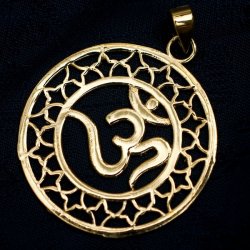 オーンのゴールドペンダントトップ-直径約3.5cm