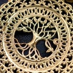 生命の木　Tree of Life のゴールドペンダントトップ -直径約4cm - サブ2