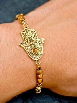 ハムサのパワーストーン付きブレスレット - サブ5