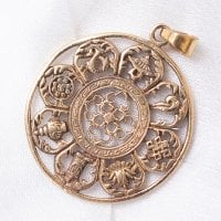 【全2色】チベット八吉祥のペンダントトップ(ID-ACS-301)