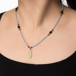 インドのストーンネックレス【フェザー】 - サブ5