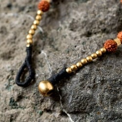 ルドラクシャとゴールドのブレスレット - サブ4