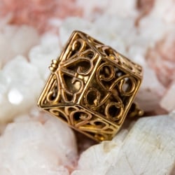 エスニック文様のガムランボール ペンダントトップ - ゴールドジュエル - サブ2