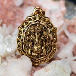 ガネーシャのペンダント ゴールド【紐付き】 - サブ5