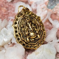 ガネーシャのペンダント ゴールド【紐付き】