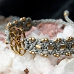 Flower of  Life マクラメ編みブレスレット - サブ3