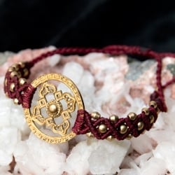 カーラチャクラ マンダラ マクラメ編みブレスレット - サブ4