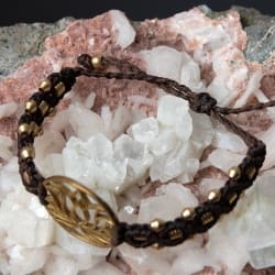 ラウンド ロータス マクラメ編みブレスレット - サブ2