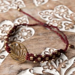 ラウンド ロータス マクラメ編みブレスレット - サブ3