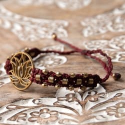 ラウンド ロータス マクラメ編みブレスレット - サブ4