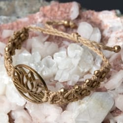 ラウンド ロータス マクラメ編みブレスレット - サブ5