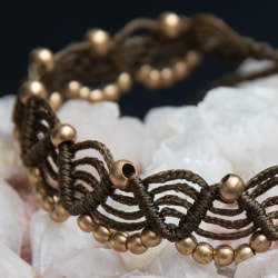 シンプルビーズ マクラメ編みブレスレット&アンクレット - サブ3