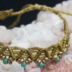 シンプルビーズ マクラメ編みブレスレット&アンクレット - サブ4