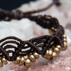 シンプルビーズ マクラメ編みブレスレット&アンクレット - サブ5