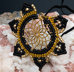 神聖幾何学模様 Flower of Life のマクラメ ネックレス - サブ2