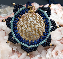 神聖幾何学模様 Flower of Life のマクラメ ネックレス - サブ4