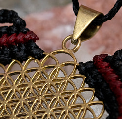 神聖幾何学模様 Flower of Life のマクラメ ネックレス - サブ5