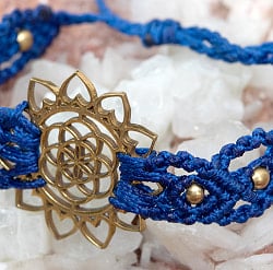 Flower of  Life マクラメ編みブレスレット - サブ2