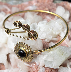 天然石とぐるぐるのメタルバングル - サブ2